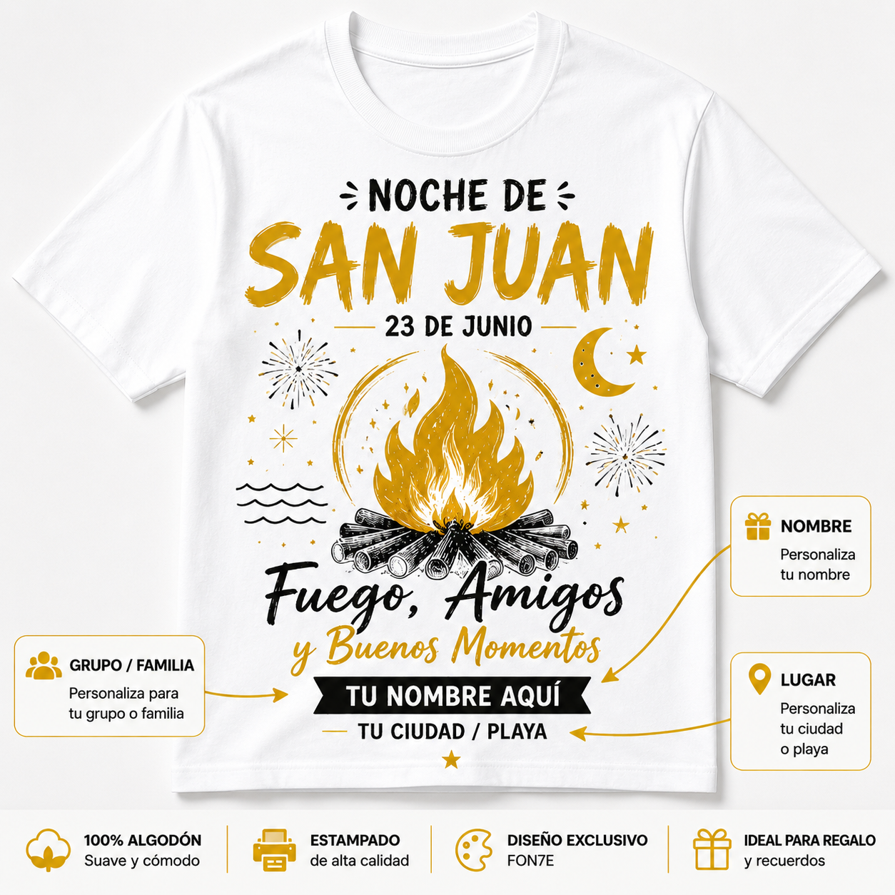 POLO PERSONALIZADA NOCHE DE SAN JUAN